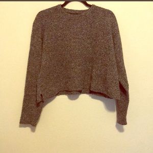 Eileen Fisher Grey Cropped Sweater